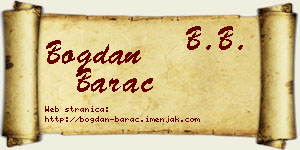 Bogdan Barać vizit kartica